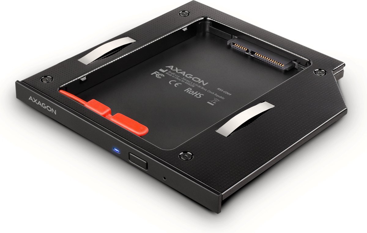 AXAGON Optisk diskdrev-caddy til 2.5" SATA SSD/HDD