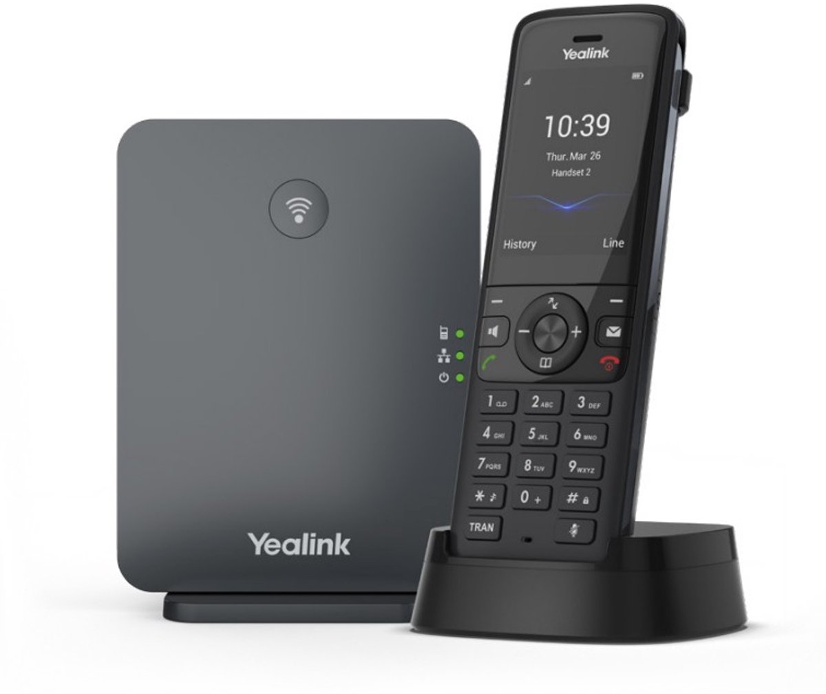 Yealink W78P - cordless phone / VoIP phone - with Bluetooth interface with caller ID - 3-way call capability