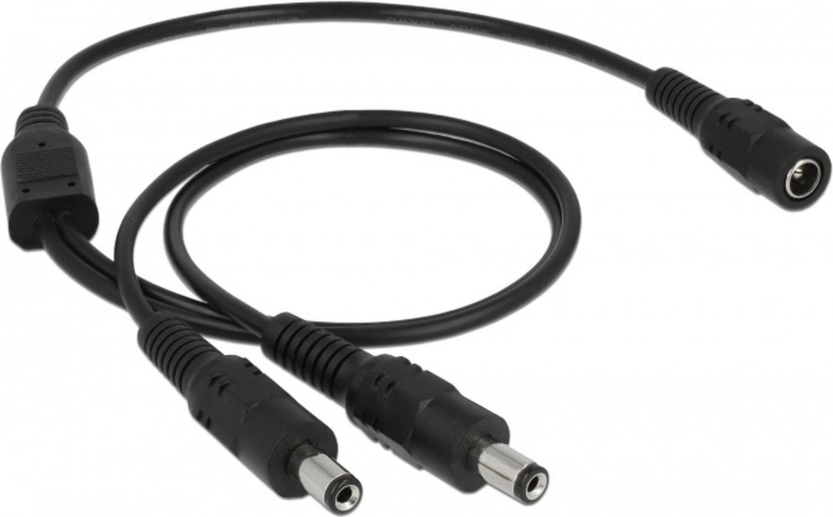 DeLOCK Power Splitter DC Jack 5.5 x 2.1 mm to DC Jack 5.5 x 2.1 mm - 50 cm
