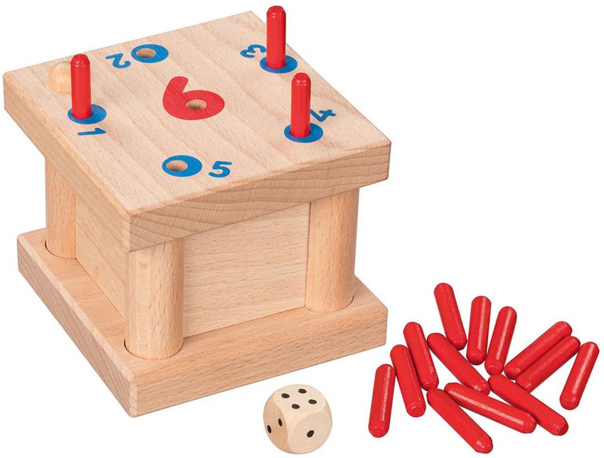 Goki Wooden Tricky 6 Pegs Game