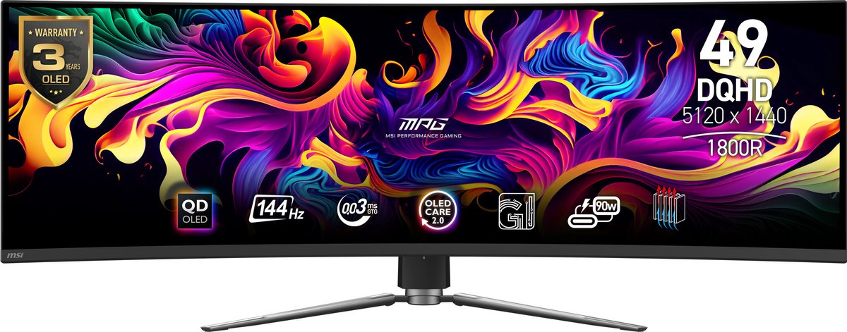 49" MSI MPG 491CQPDE - 5120x1440 - 144Hz - QD-OLED