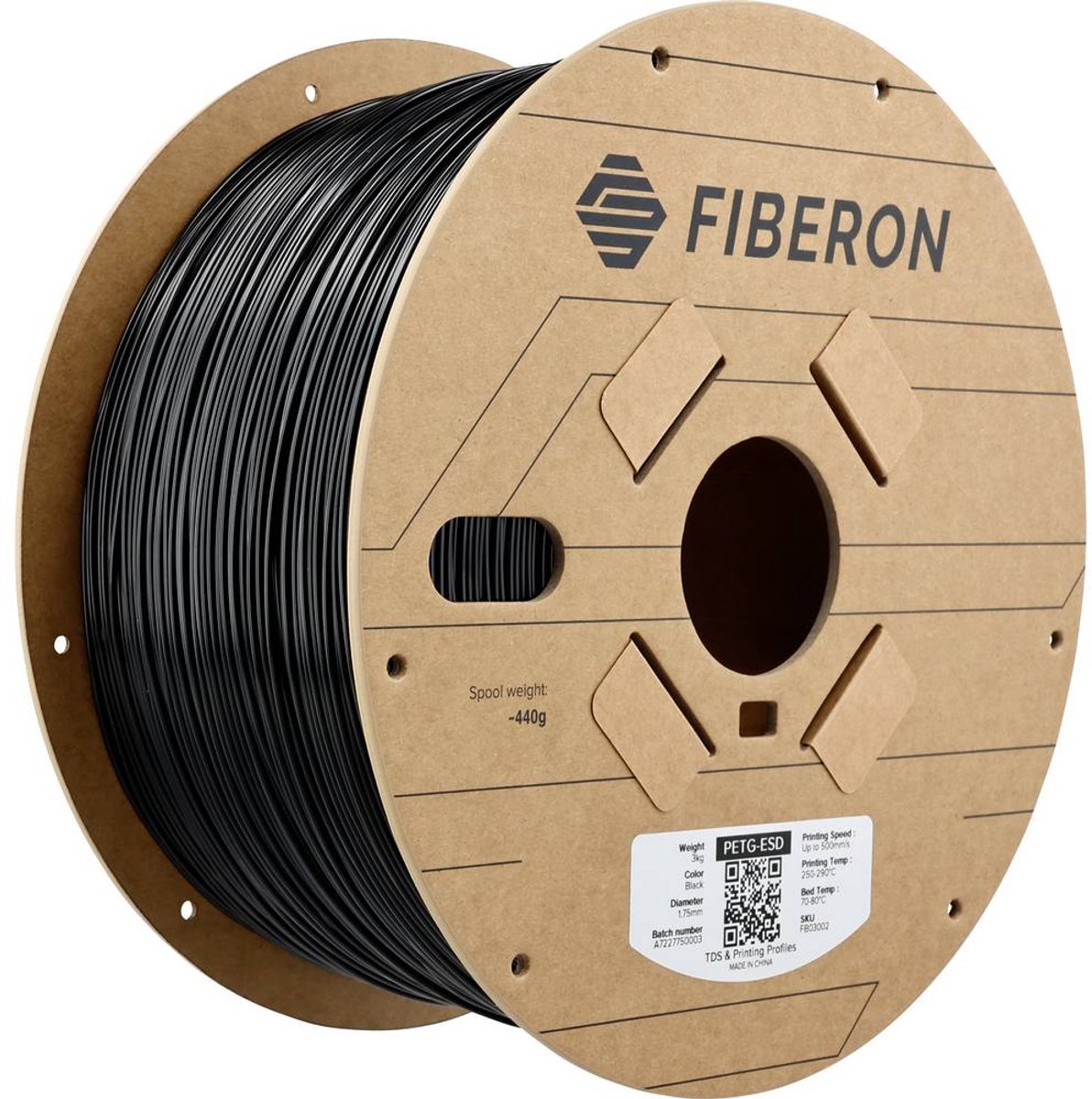 Polymaker FB03002 Fiberon™ PETG-ESD Filament PETG ESD protection ESD 1.75 mm 3000 g noir 1 pc(s)