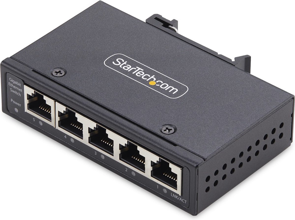 StarTech.com 5-Port Unmanaged Industrial Ethernet Switch - IP30 - TAA - switch - 5 ports - unmanaged - TAA Compliant