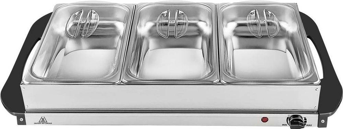 Silva Homeline SH 4.1 425009 Chauffe-plat de buffet acier inoxydable, noir