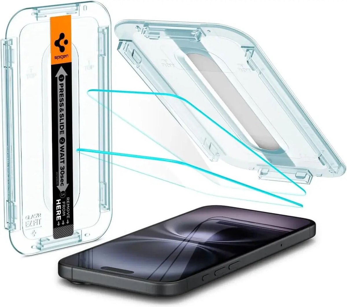 Spigen Glass tR EZ Fit 2 Pack - transparency - iPhone 16/15