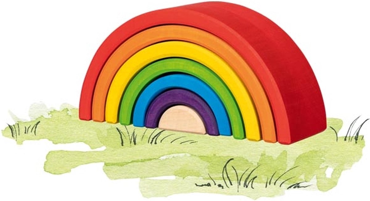 Goki Wooden Building Blocks Rainbow 5 pcs.