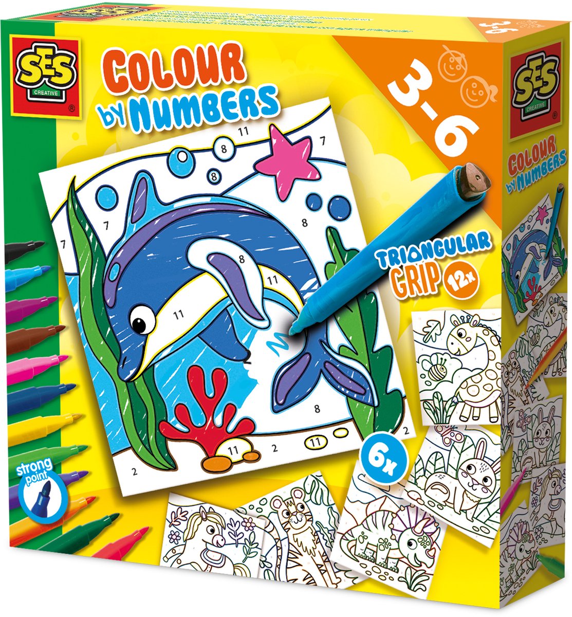 SES Creative Colour by Numbers - Triangular Pens