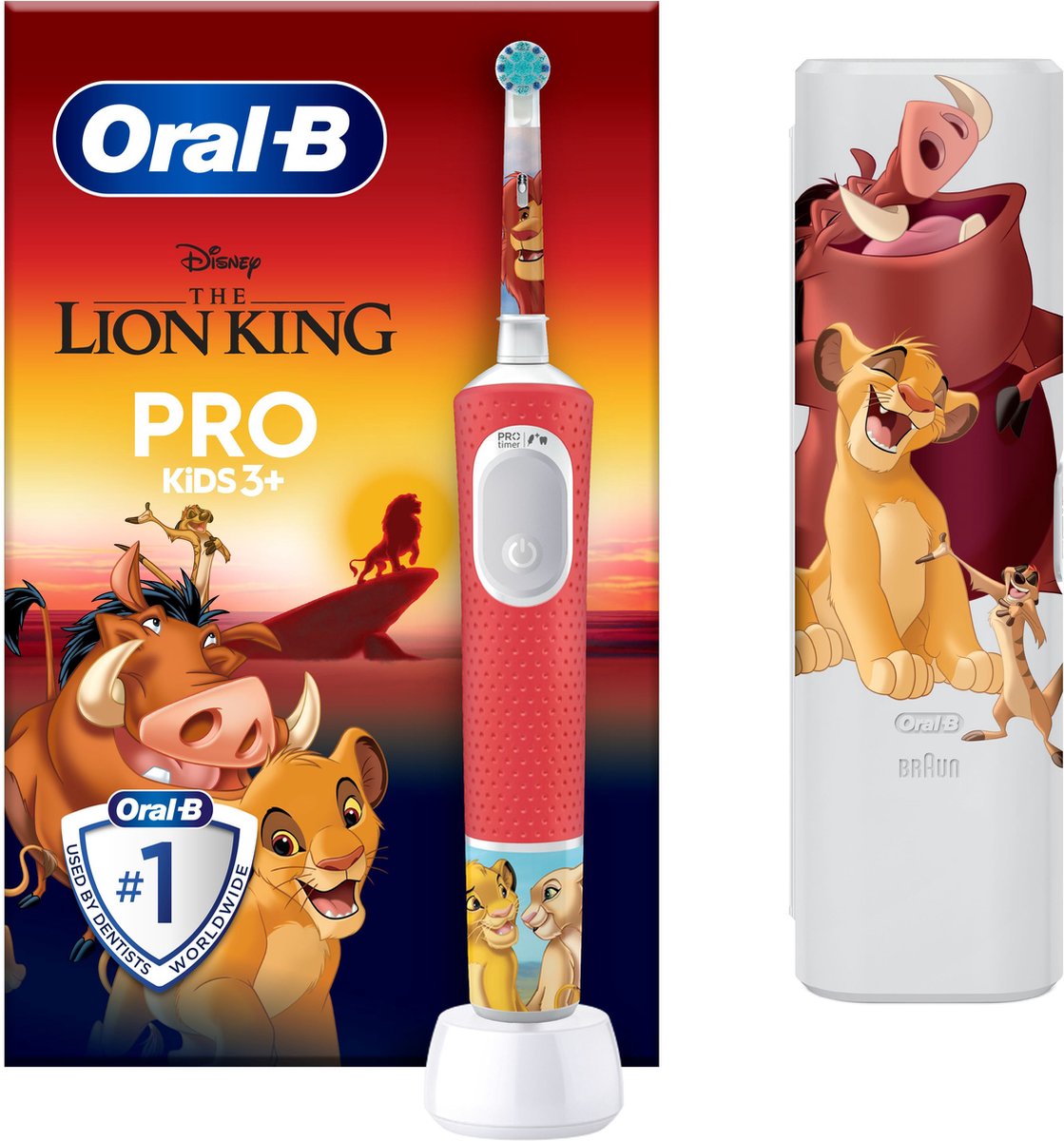 Oral-B Eltandbørste Vitality Pro Kids Lion King Rejseetui