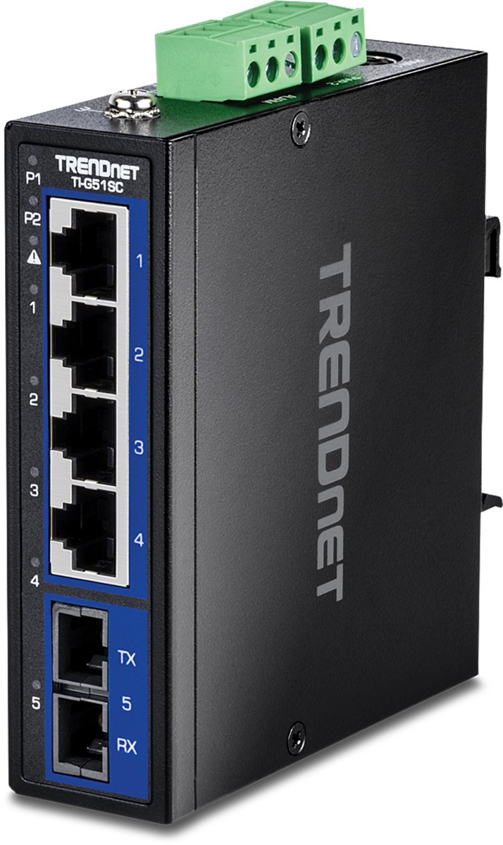 TRENDnet TI-G51SC - Version v1.0R - switch - industrial with multimode SC port - 5 ports - TAA Compliant