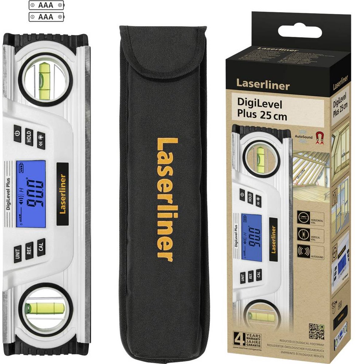 Laserliner DigiLevel Plus 25 081.249E Niveau à bulle numérique avec aimant