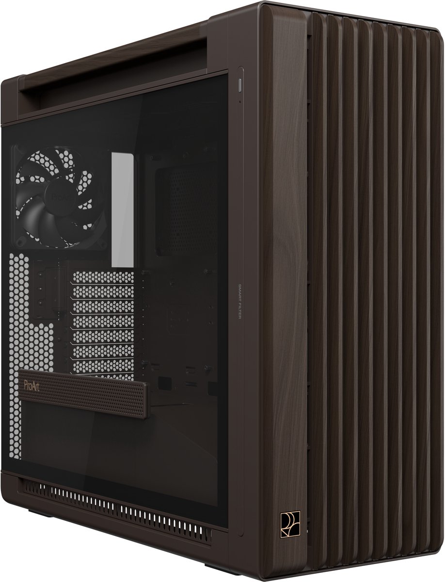 ASUS ProArt PA602 Walnut Wood TG - Retro Brown - Kabinet - Miditower - Brun