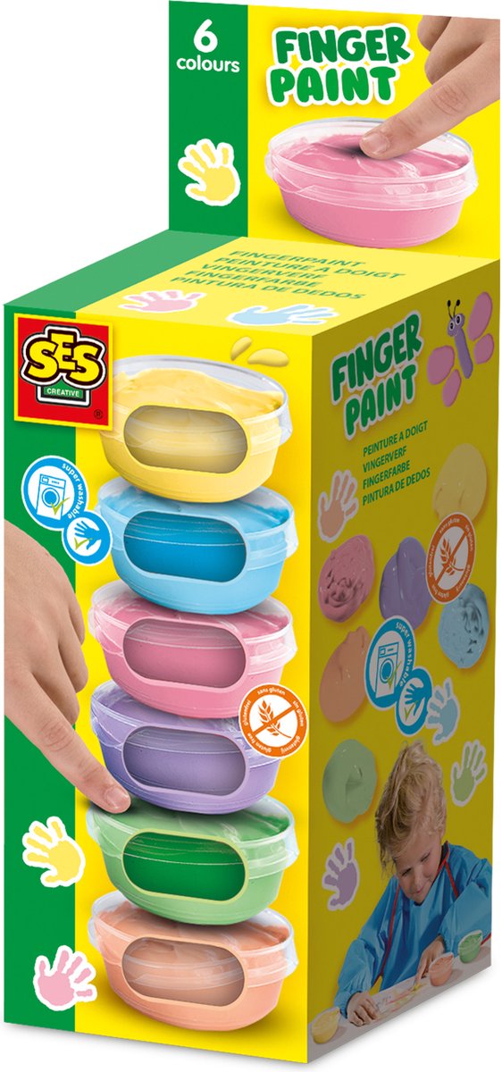 SES Creative Fingerpaint Pastel 6x45ml