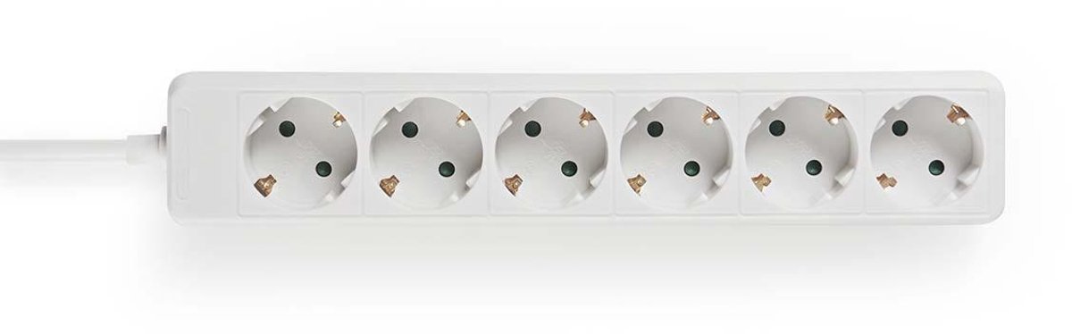 Pro Power Socket x6 - Wh - 3m