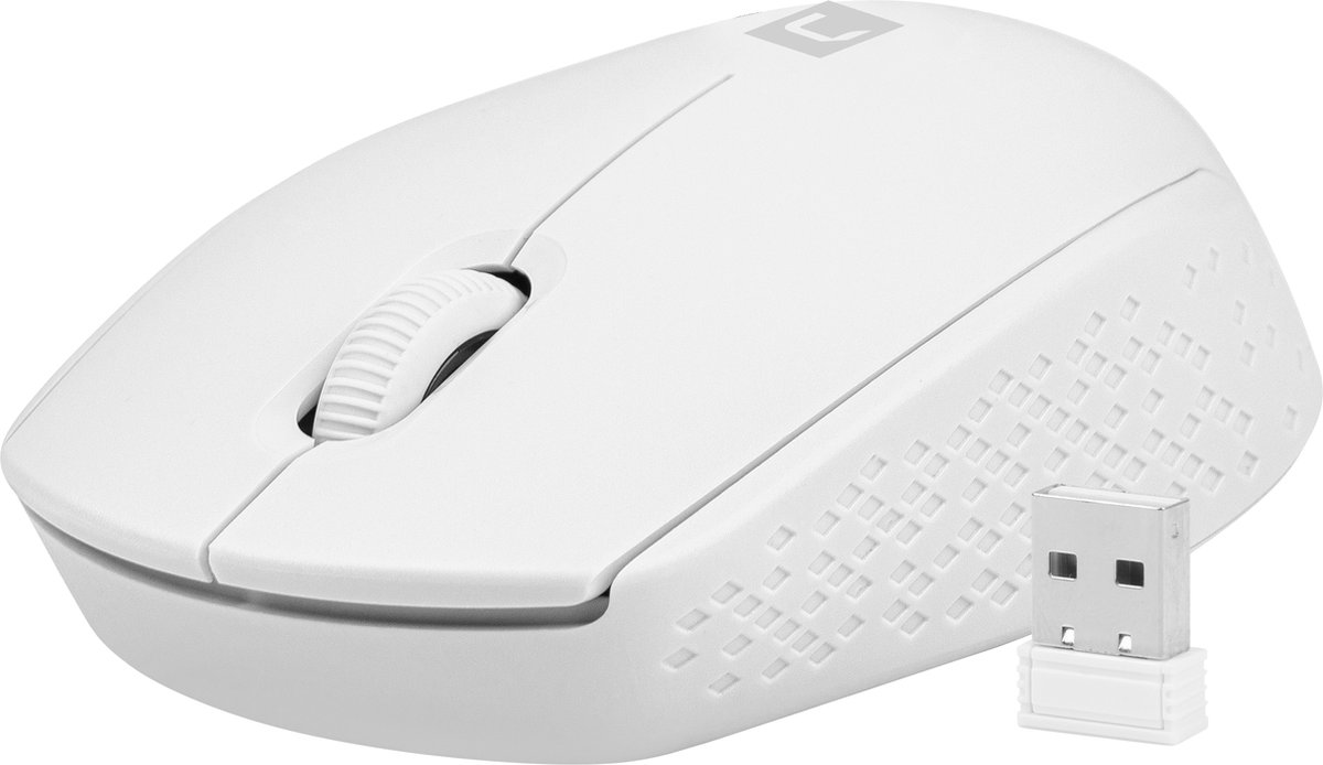 Natec STORK - mouse - 2.4 GHz - white - Mus - Optisk - 3 knapper - Hvid