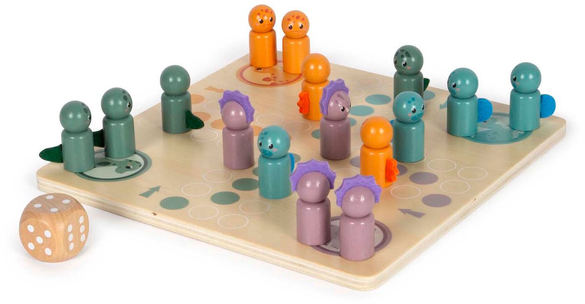 Small Foot - Wooden Ludo Game Dino