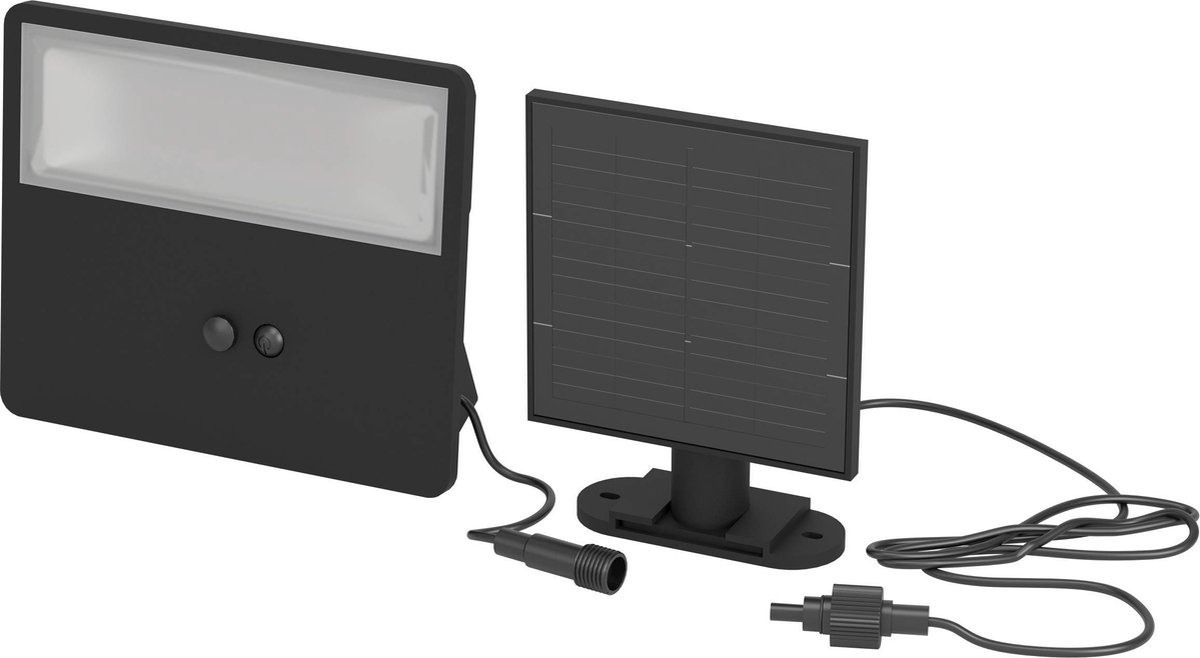 EGLO PANETTIERI SOLCELLE VÆG 860LM M/SENSOR SORT/HVID