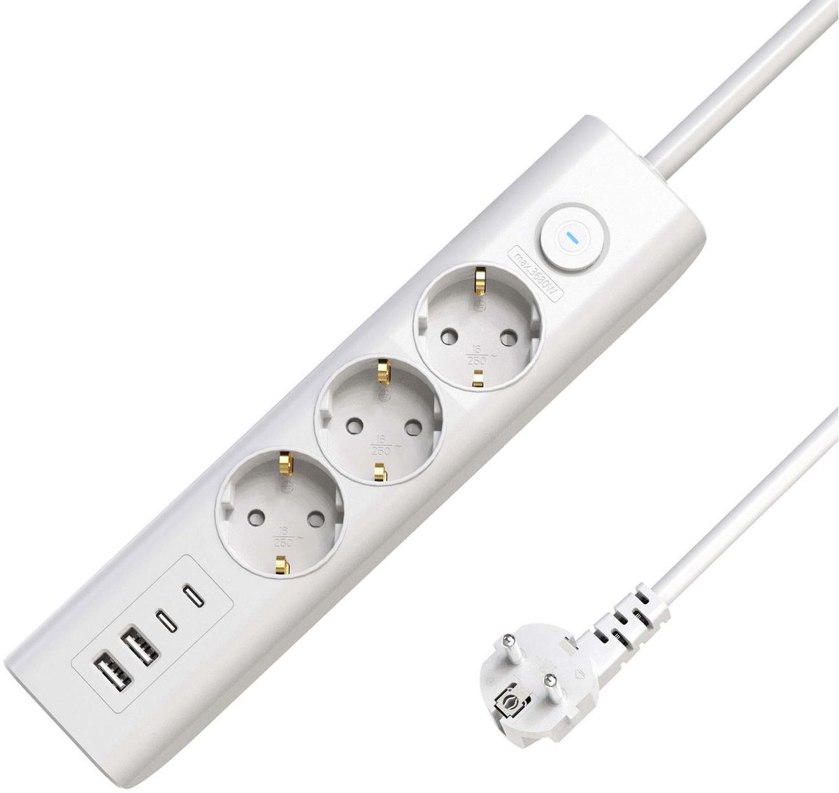 MicroConnect - power strip - 3-way on/off switch