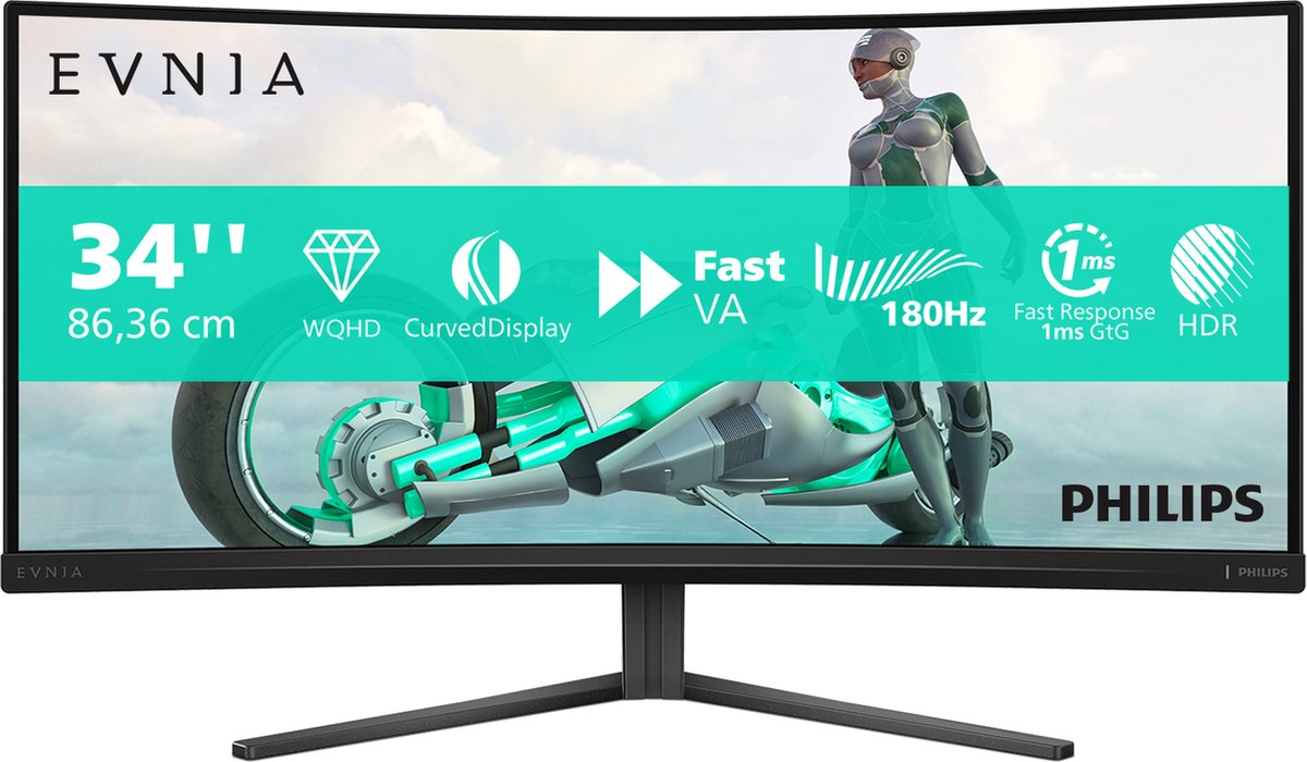 34" Philips Evnia 3000 - 34" | 3440 x 1440 | 180Hz | VA
