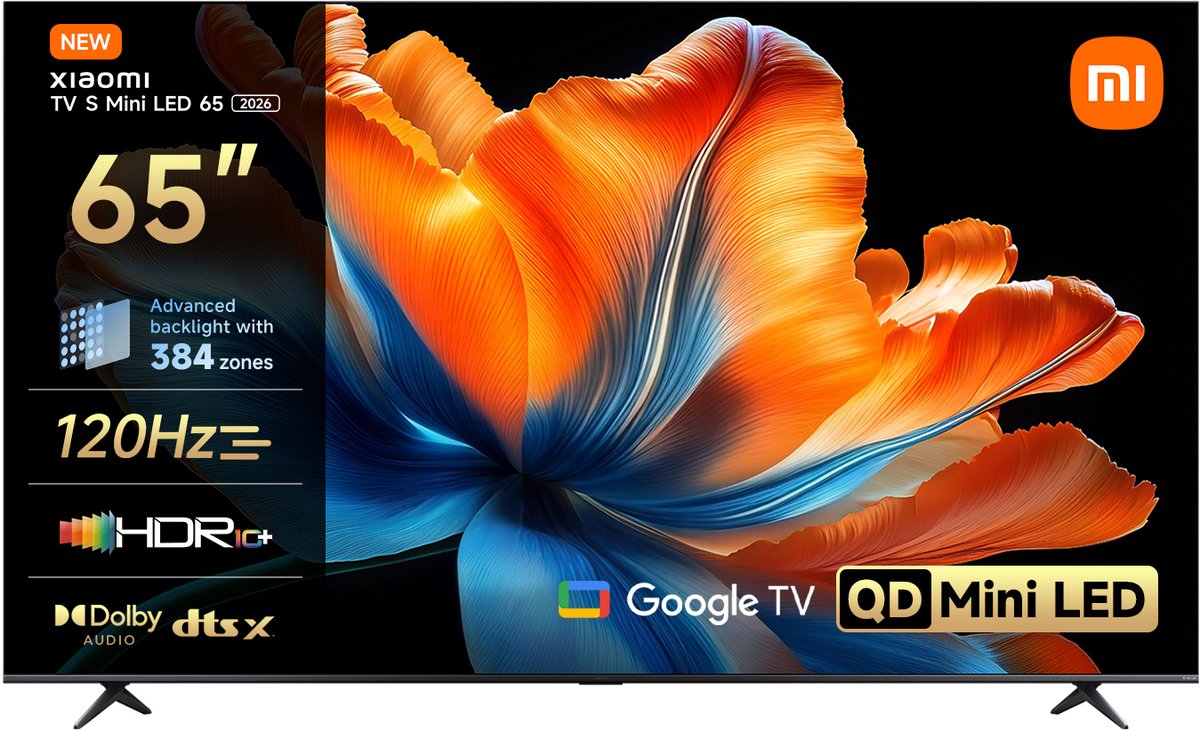 Xiaomi 65" Fladskærms TV Mini LED 4K HDR 10+ S Mini LED 2026