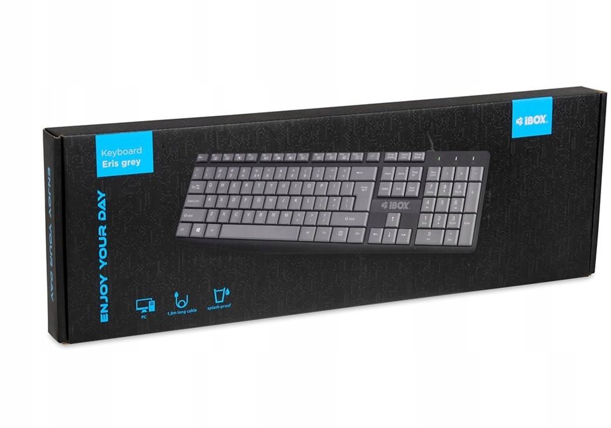 iBOX Eris - keyboard - QWERTY - grey black Input Device - Tastatur - Grå
