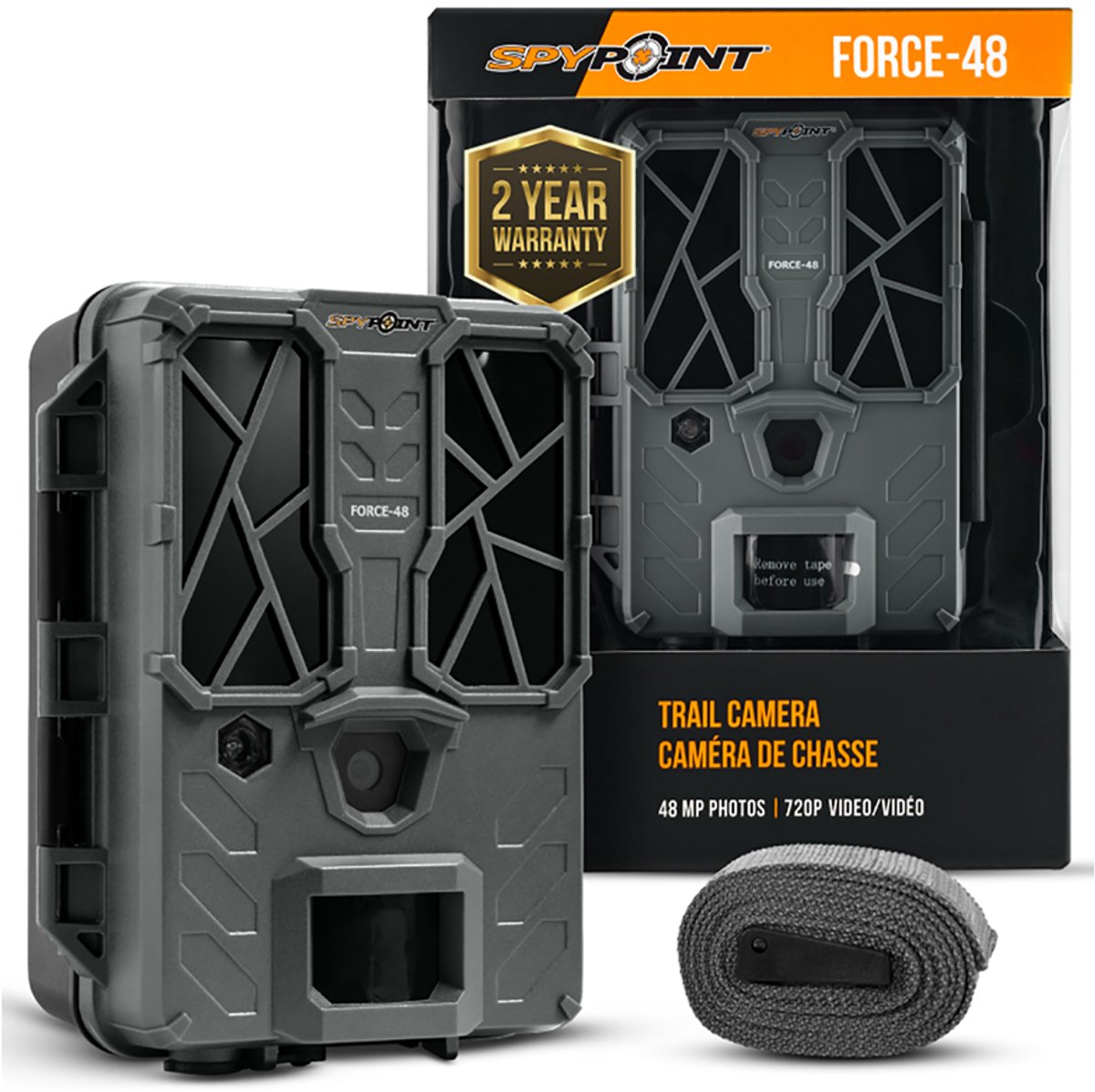 Caméra de chasse Spypoint 48 Mill. pixel DEL basse intensité noir anthracite
