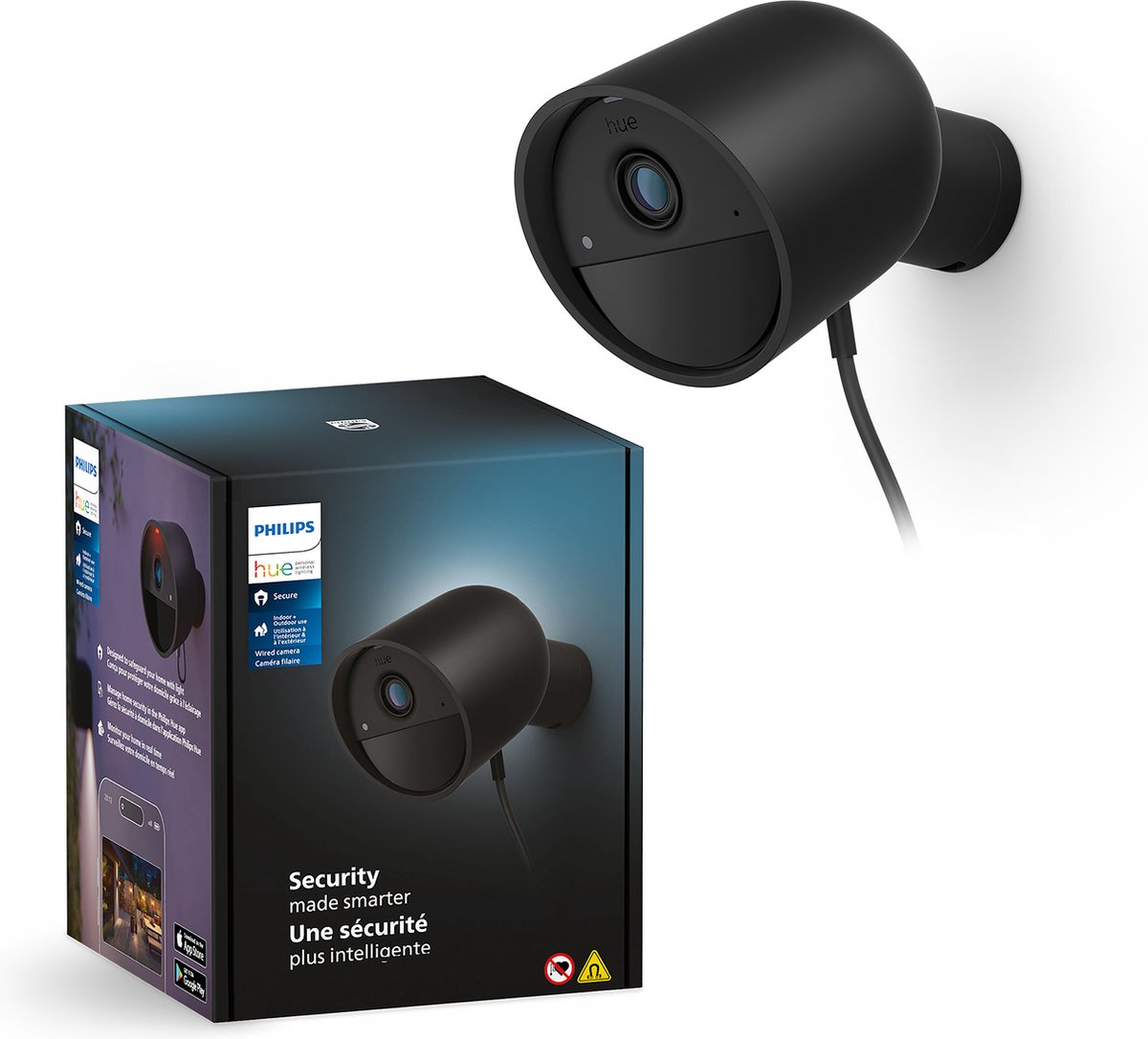 Philips Hue Secure Camera Wired | Sort 1-pak