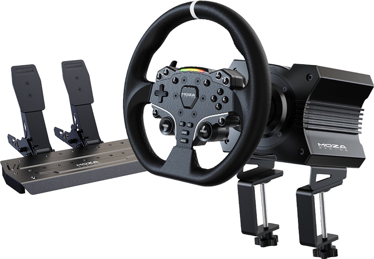 Moza Racing R5 Bundle (R5 direct-drive wheelbase ES Steering Wheel SR-P Lite Pedal) - PC