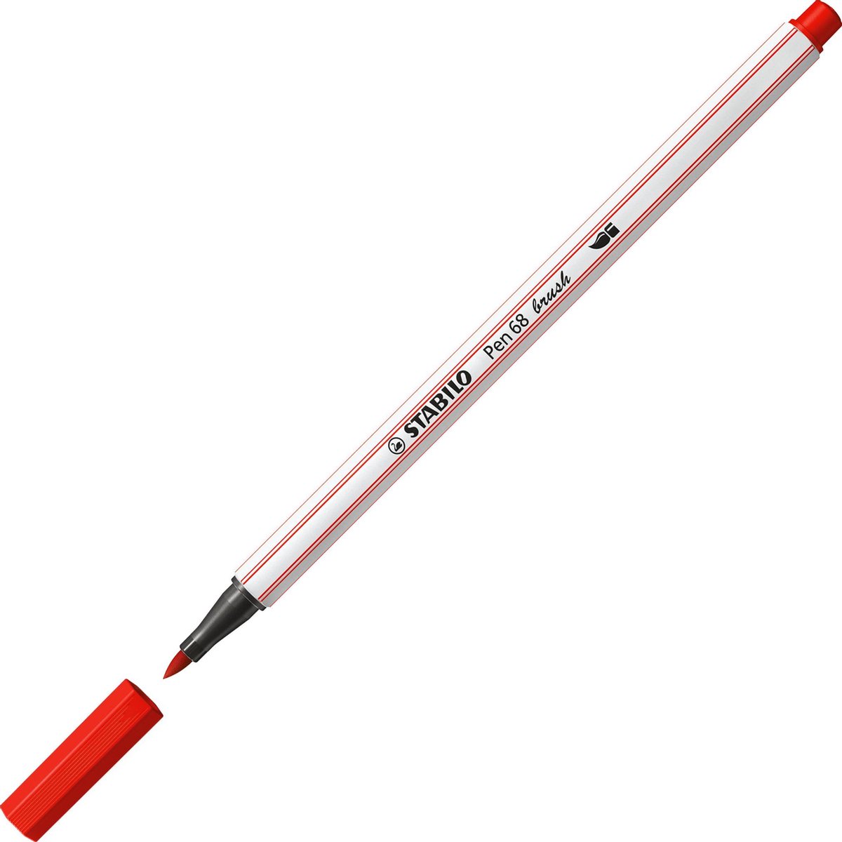STABILO Pen 68 Brush - Felt-tip pen - Carmine red (48)