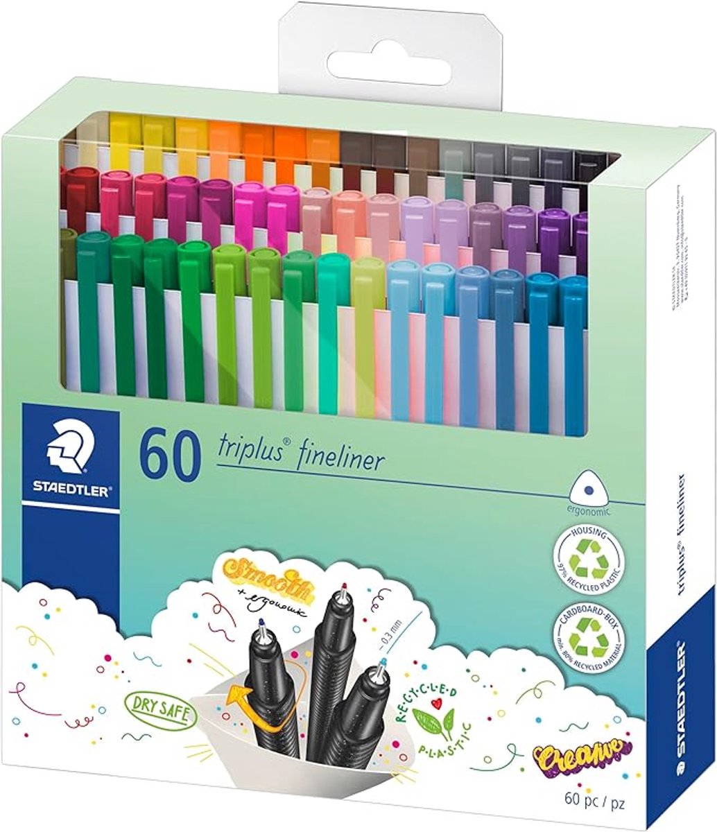 Staedtler Triplus Fineliner 60 stk. ass