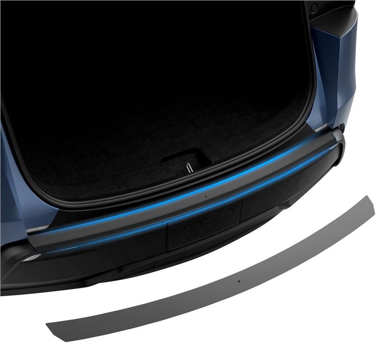 Spigen Rear Bumper Protector TG200-YJ - matte black - Tesla Model YJuniper
