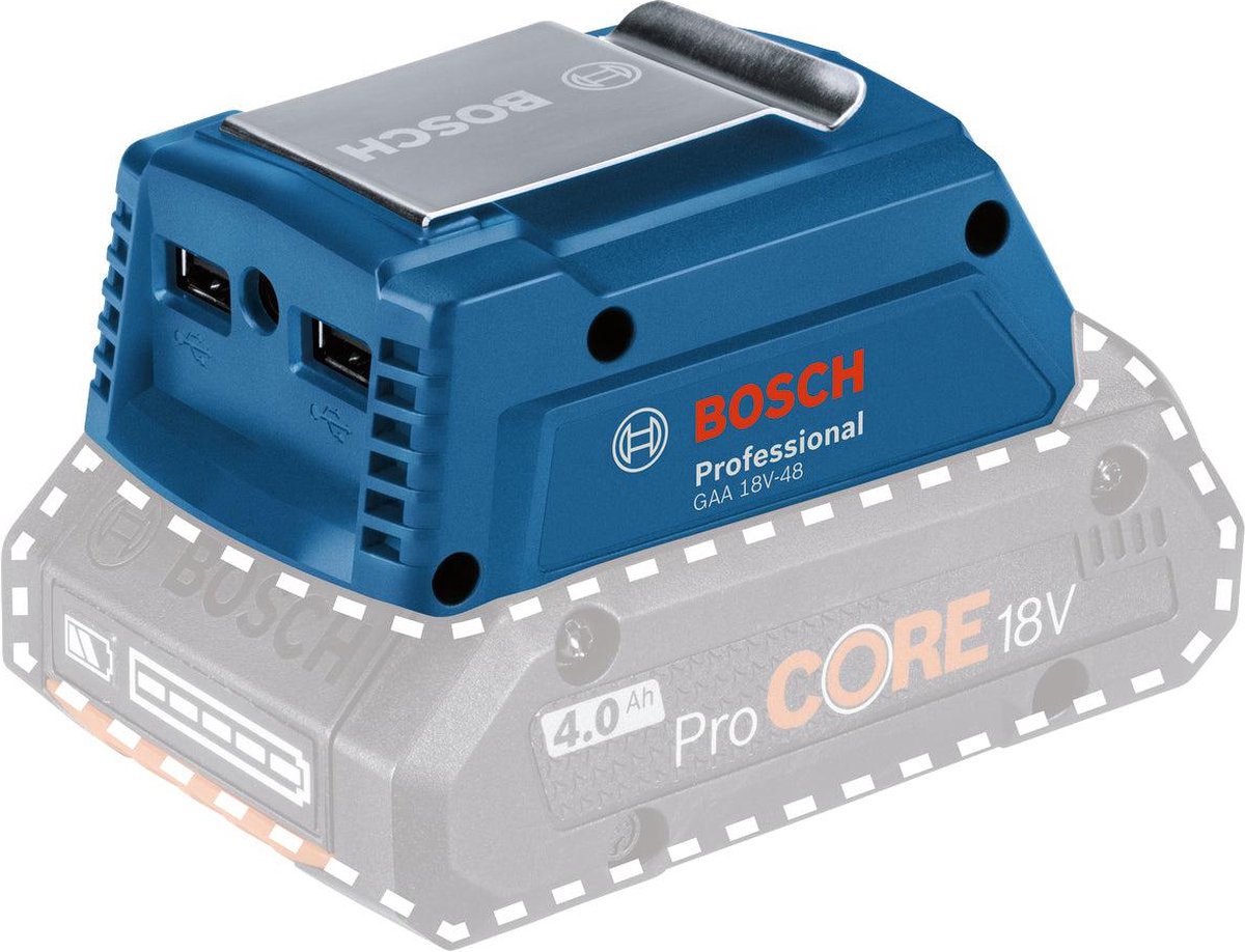 Bosch Professional GAA 18V-48 Station de charge USB 06188000L6 sans batterie, sans chargeur