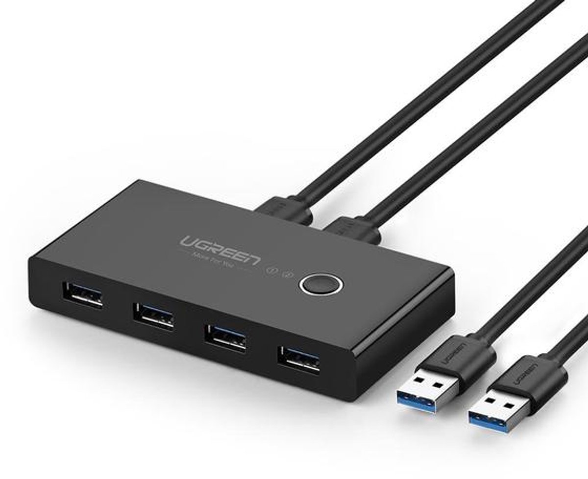 UGREEN USB 3.0 peripheral sharing switch - 4 ports USB hub - USB 3.0 - 4 ports - Sort
