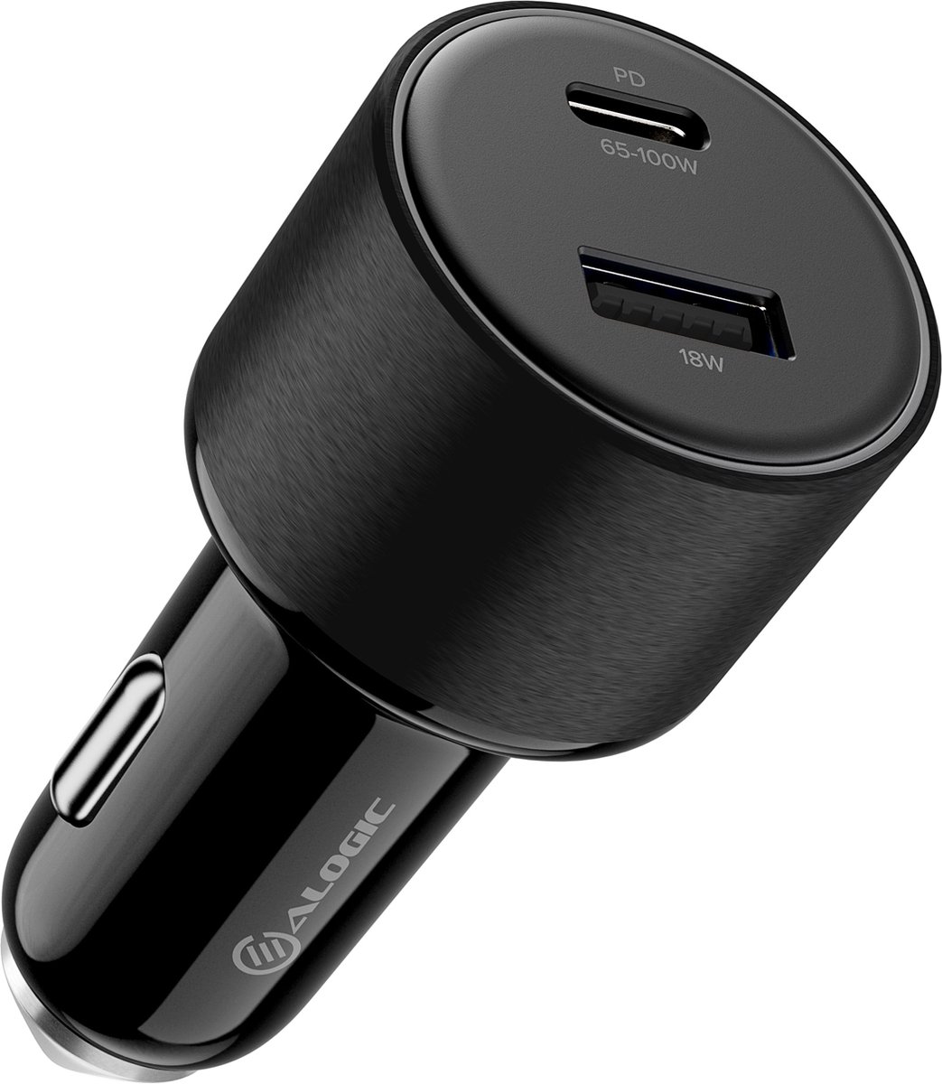 ALOGIC Rapid Power car power adapter - with 100W charging cable - USB 24 pin USB-C - 100 Watt