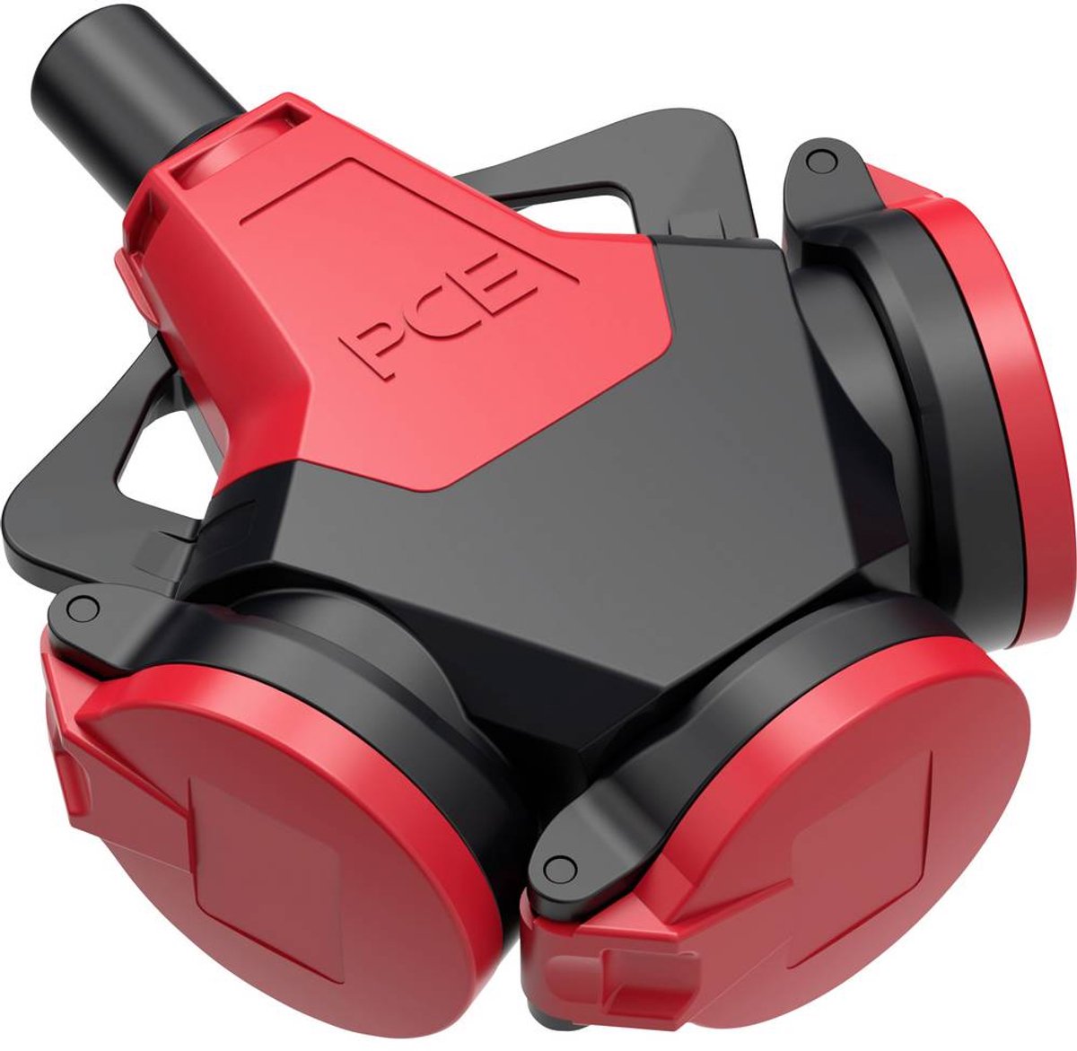 PC Electric 243712-sr Adaptateur triple caoutchouc 250 V rouge IP54