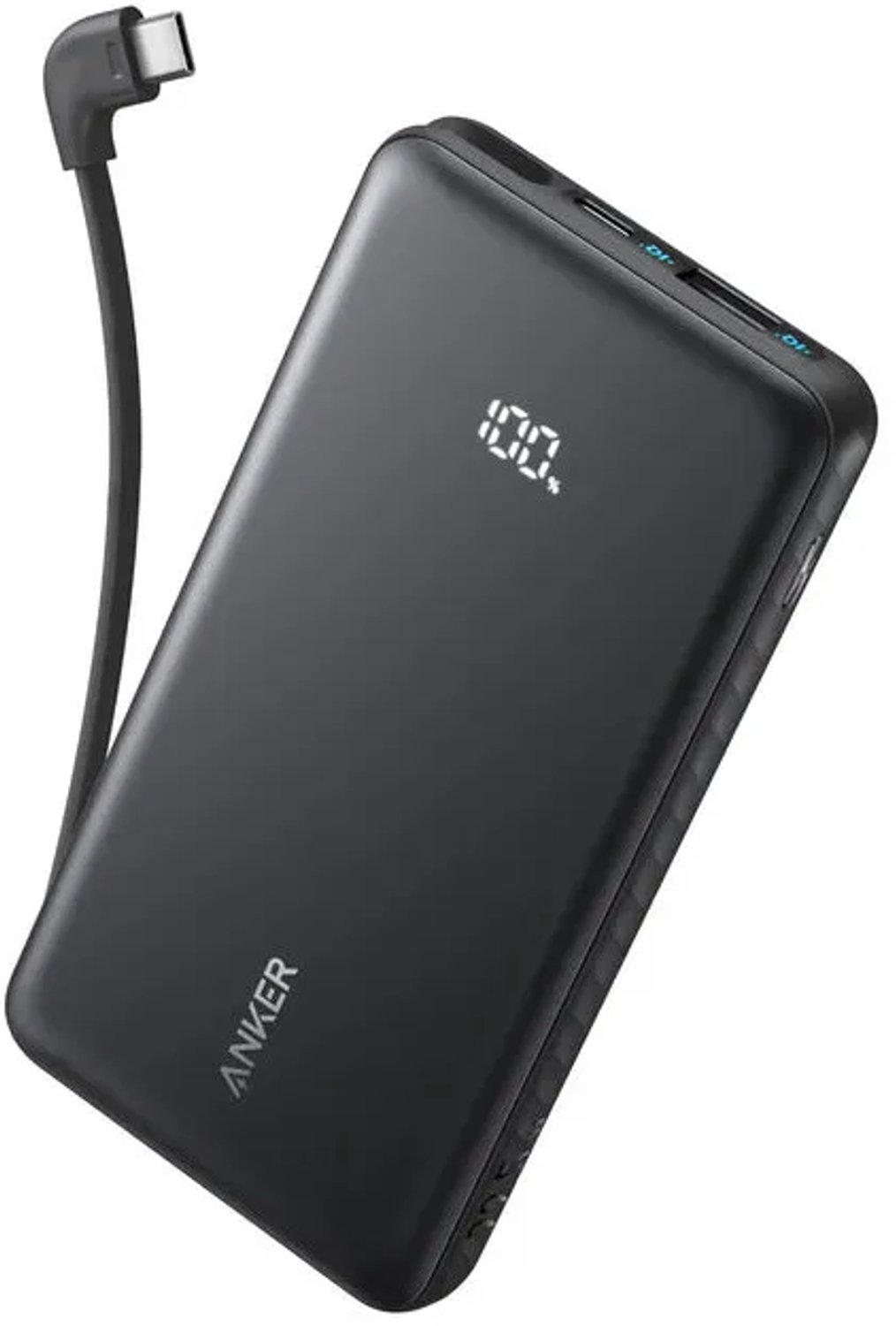Anker Zolo Power Bank Black 10K 22.5W Built-In USB-C Cable - 10000 mAh