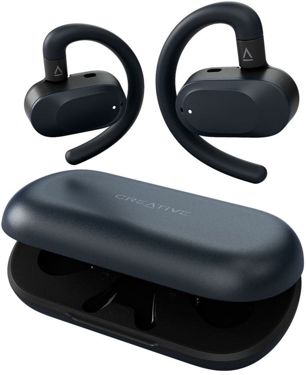 Creative Outlier GO TWS Micro-casque supra-auriculaire Bluetooth Stereo noir résistant à la sueur, résistant à leau, affichage de la charge de la batterie,