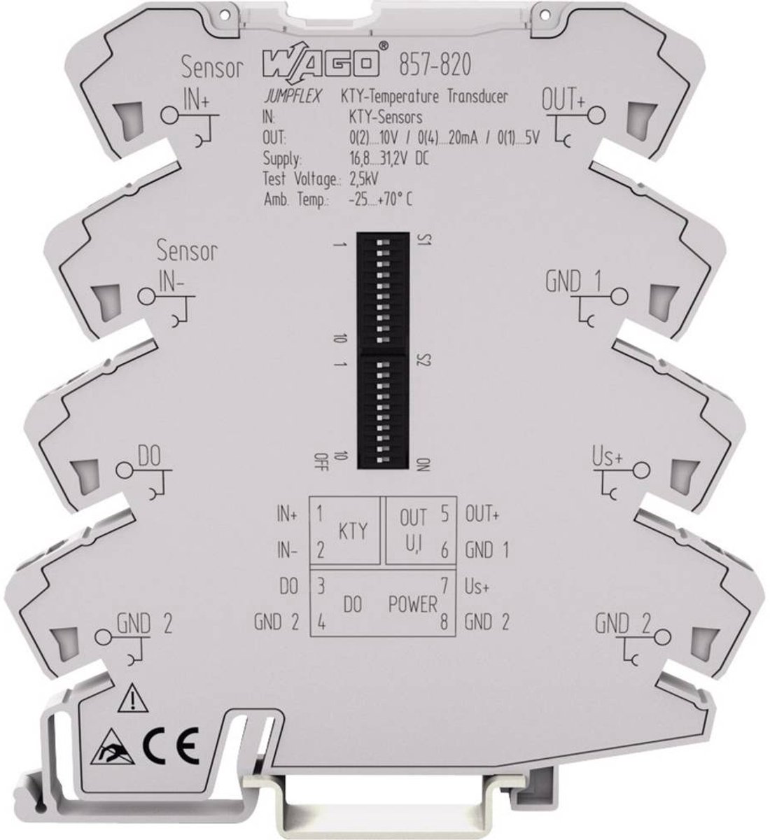 Convertisseur de mesure KTY 857-820 WAGO