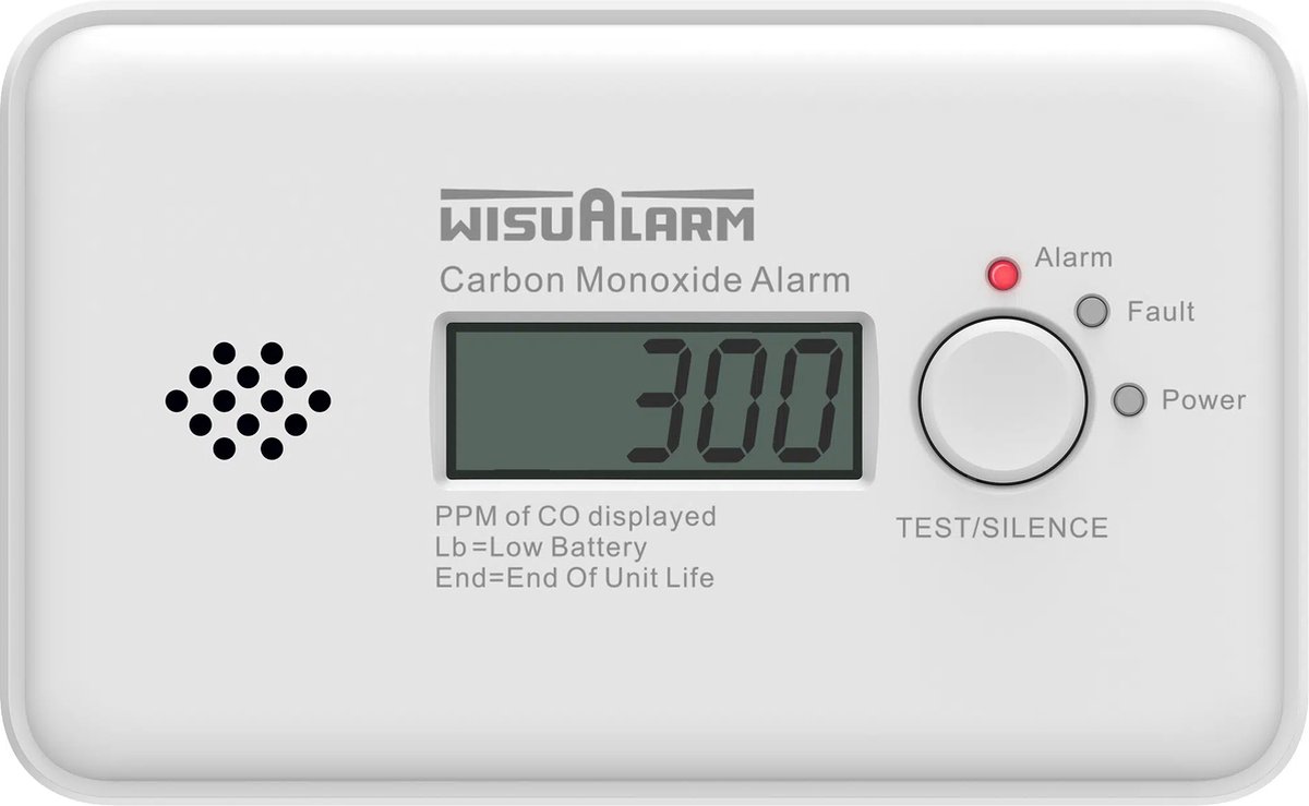 Wisualarm HY-GC20B Détecteur de monoxyde de carbone autonomie 10 ans à pile(s) Gaz détecté monoxyde de carbone