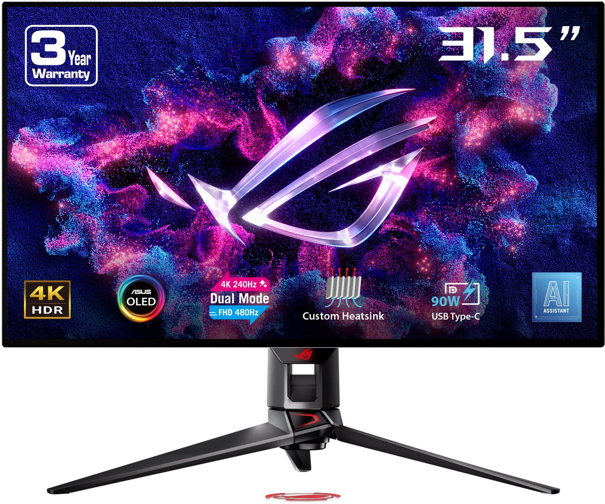 32" ASUS ROG Swift OLED PG32UCDP - 3840x2160 (4K) - 240Hz - OLED - KVM switch
