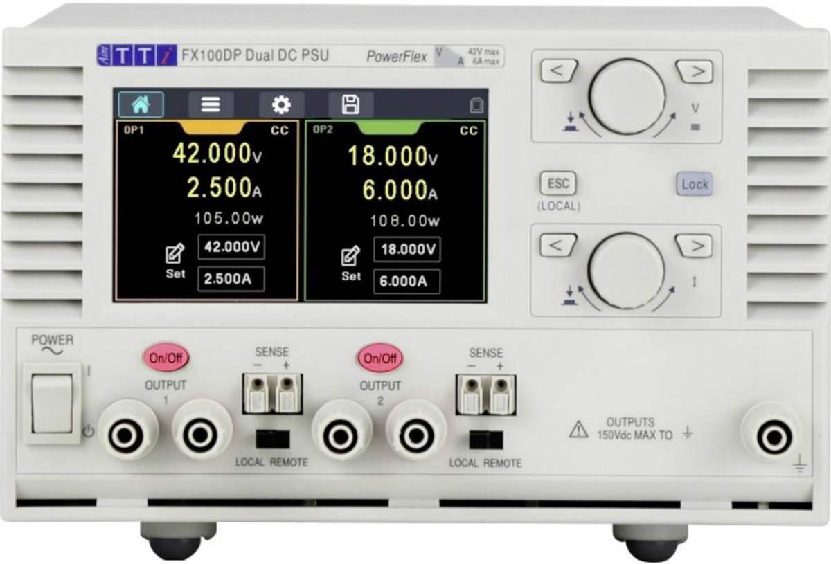 Alimentation de laboratoire réglable Aim TTi FX100DP 0 - 42 1 mA - 6 A 210 W USB télécommandable, OVP, construction étroite Nbr. de sorties 2 x