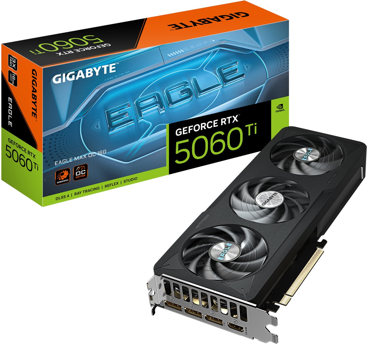 GIGABYTE GeForce RTX 5060 Ti EAGLE MAX OC - 16GB GDDR7 RAM - Grafikkort