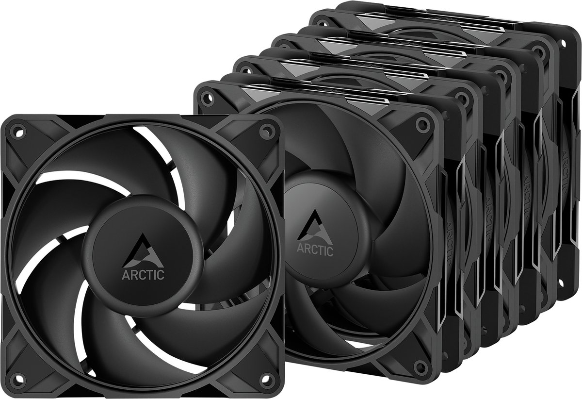 Arctic P12 Pro PST (5-pack) - Kabinet køler - 120mm - Sort