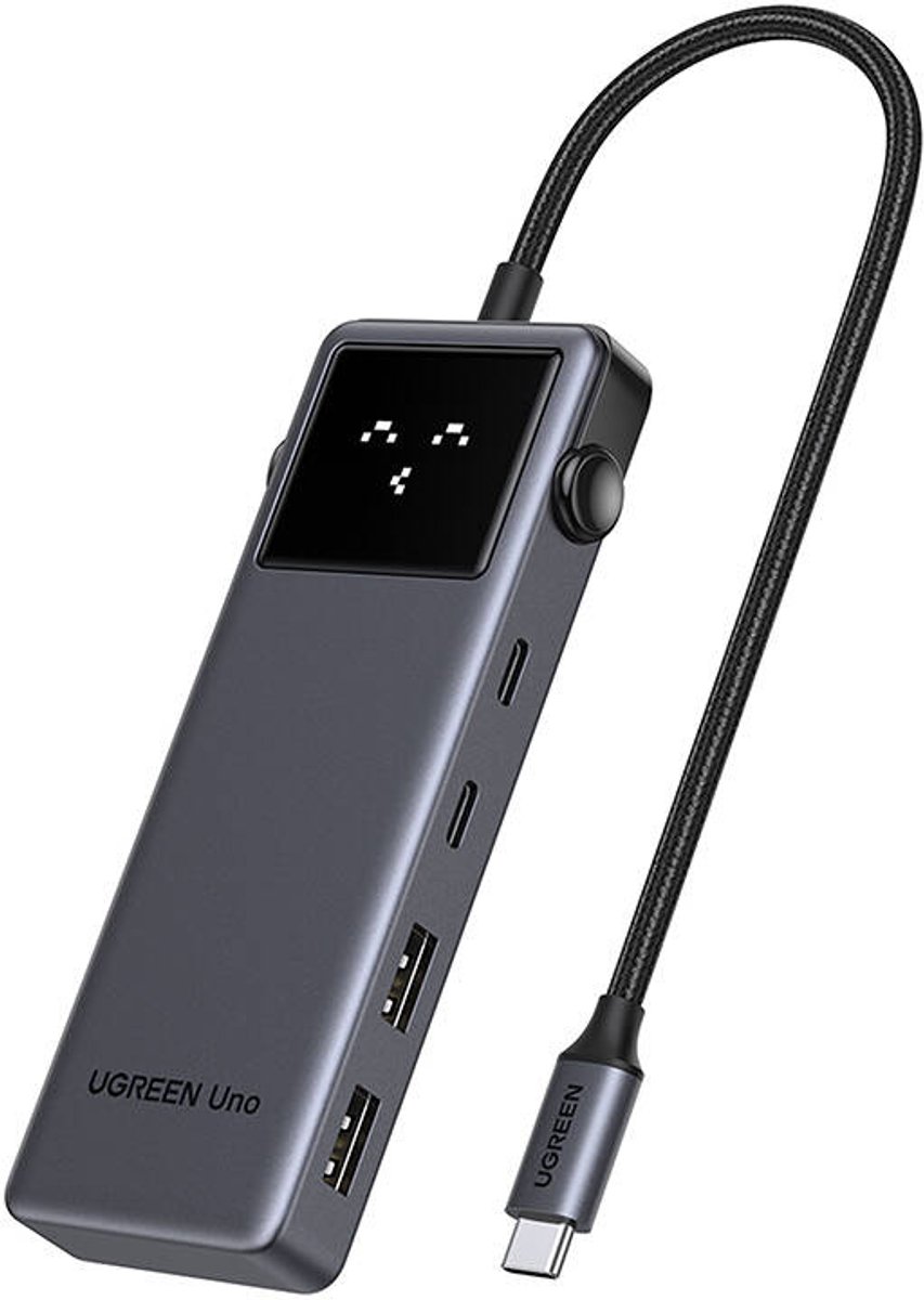 UGREEN Uno 6-In-1 Usb-C Hub USB hub - 6 ports - Grå