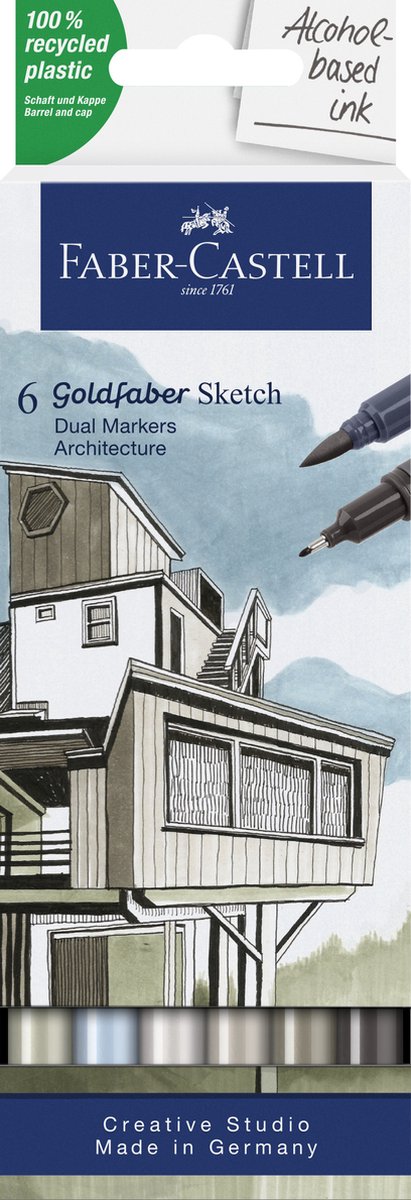 Faber-Castell Goldfaber Sketch marker Architecture 6 ass