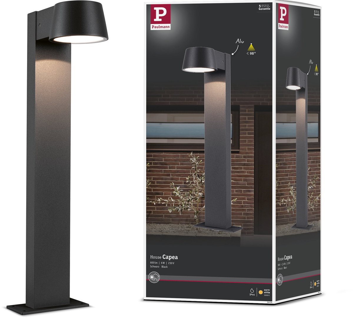 Luminaire LED extérieur Paulmann 94454 Capea LED LED intégrée 6 W gris