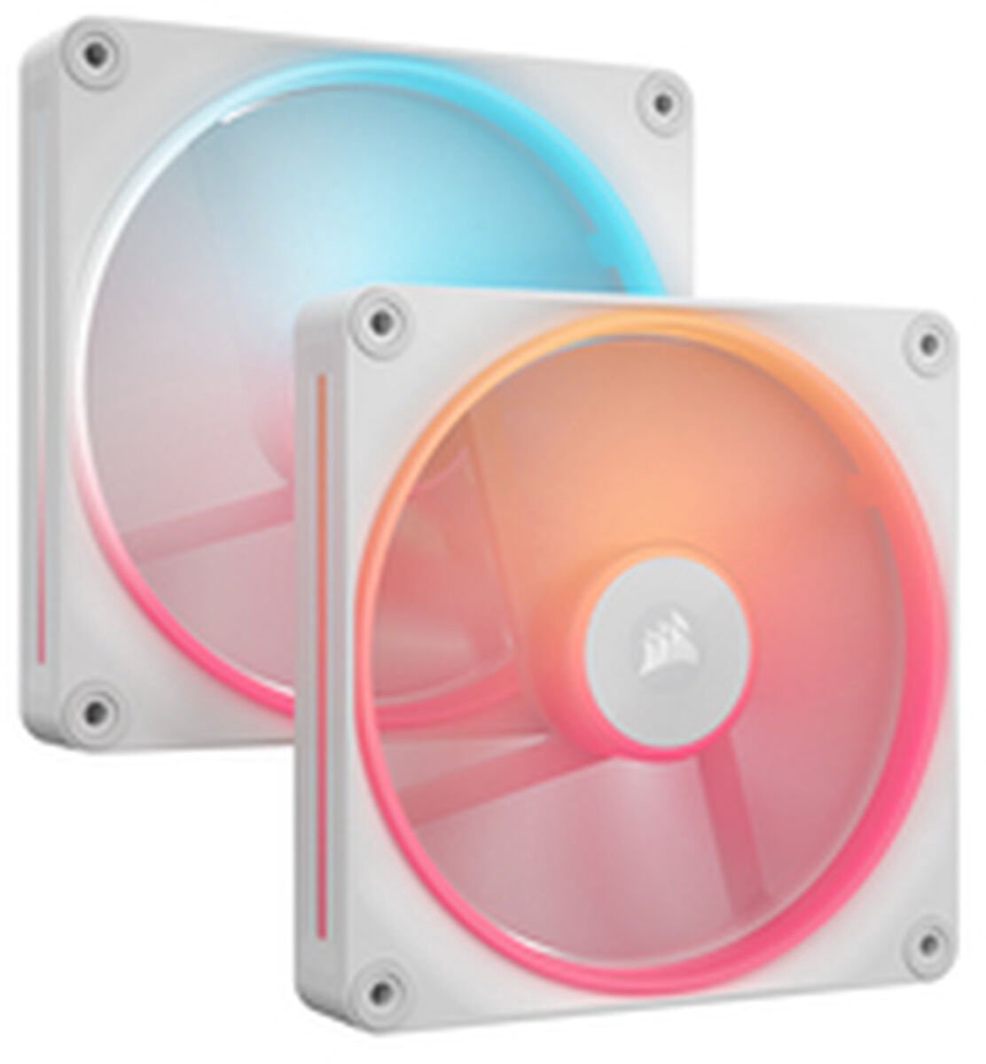 Corsair iCUE LINK LX140-R 2-pack - Kabinet køler - 140mm - Hvid med RGB LED lys - 37 dBA