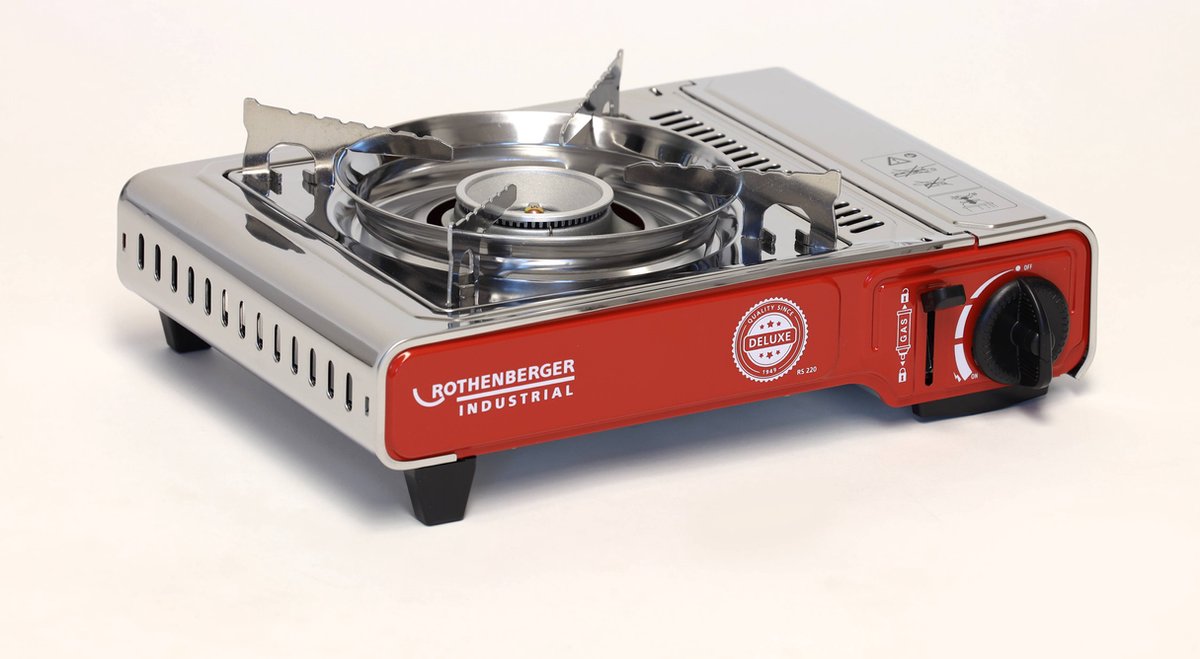 Rothenberger Industrial gaz Réchaud de camping Deluxe RS 220 1500004233 acier inoxydable