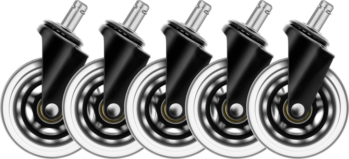 Deltaco 3" Universal Rubber Caster - Sort