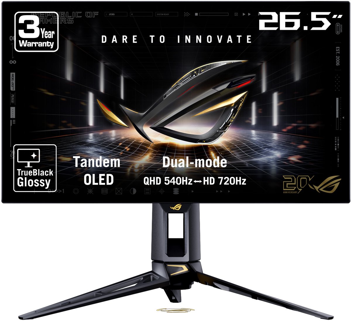26.5" ASUS ROG Swift OLED PG27AQWP-G EDITION 20 - 2560x1440 (QHD) - 540Hz - OLED
