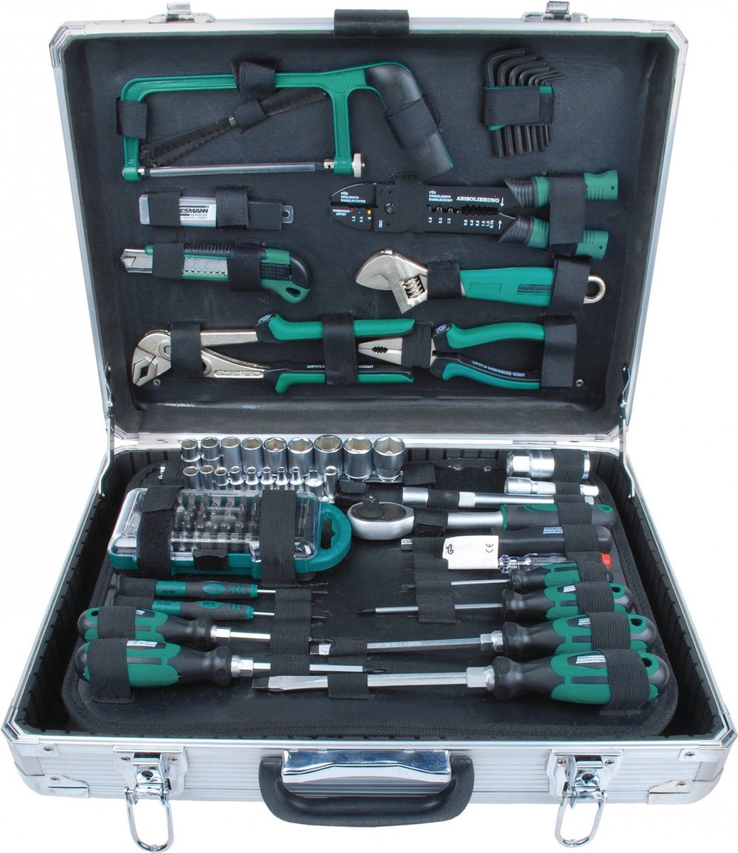 Brüder Mannesmann 29072 M29072 pour les bricoleurs Mallette à outils équipée 124 pièces